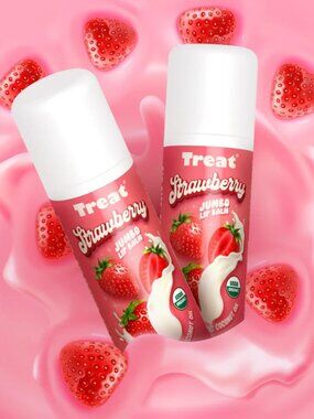 TREAT Strawberry Jumbo Organic Lip Balm